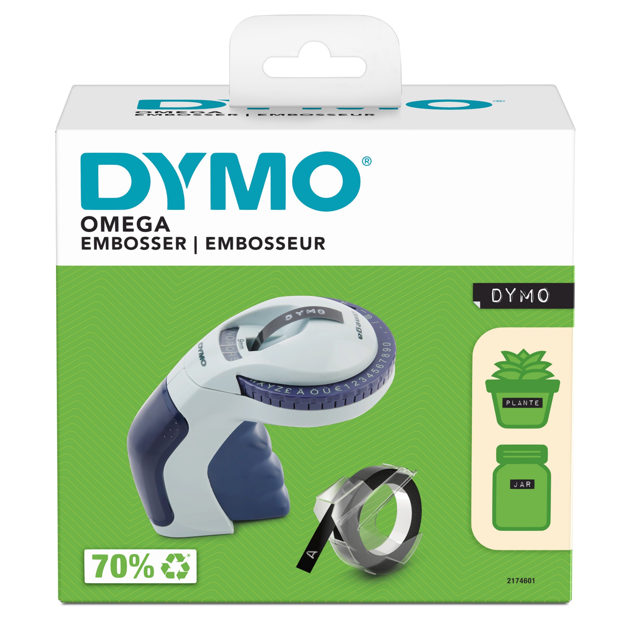 DYMO Omega Embossing Label Maker | Small Label Maker with Turn-Click W
