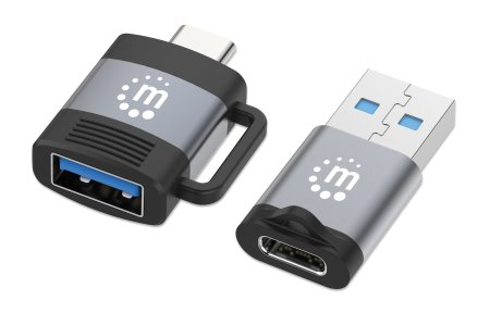 Image of Manhattan 2-Piece USB-C/USB-A Adapter Set. USB 3.0 (aka USB 3.2 Gen 1)