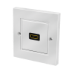 LogiLink HDMI wall plate, 1-port, with HDMI-A coupler F/F, white