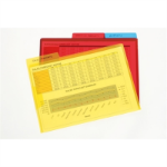 MARBIG LETTER FILE A4 CLEAR WITH SECURE FLAP & TAB PACK 3