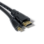 Cablenet 3m HDMI Male - HDMI Male Micro D 30AWG Black Cable