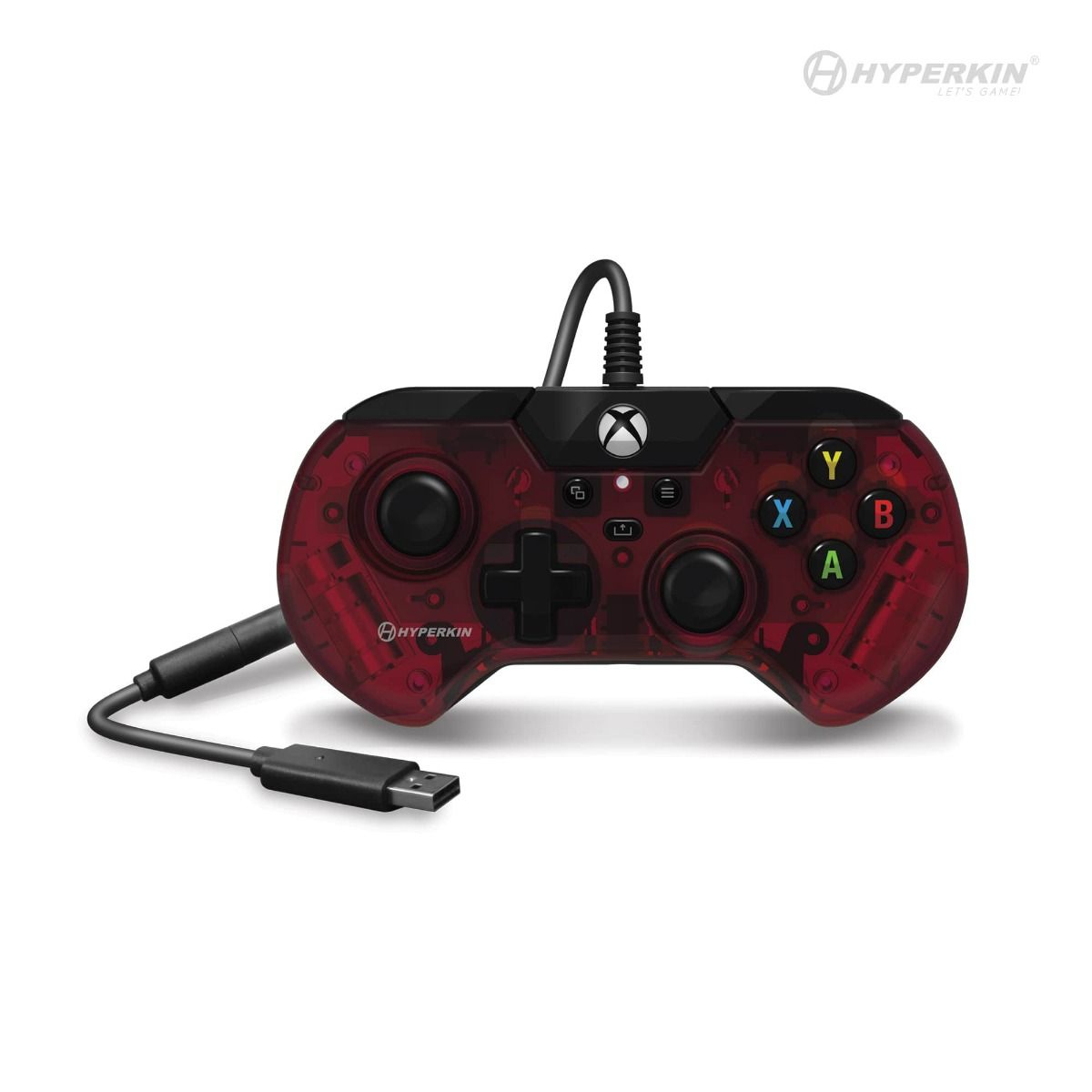 Hyperkin X91 Ice Black, Red USB Gamepad Analogue / Digital Xbox One S, Xbox One X