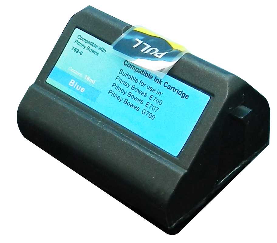 Image of CTS Wholesale Compatible Pitney Bowes E700 769-0 Blue Ink Ctg 10010-80