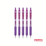 Zebra Eco SARASA Gel Retractable Rollerball CLIP 0.7mm Pen Violet Ink Box 12