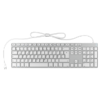 KeySonic KSK-8022MacU keyboard USB QWERTZ German Silver, White