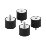 DeLOCK 60822 mounting kit Black, Steel Steel, Rubber