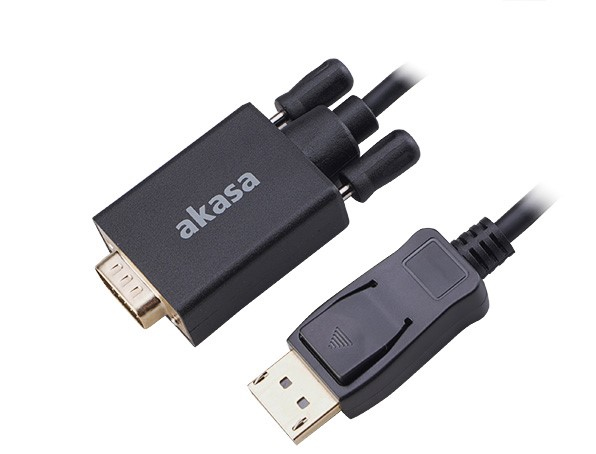 Image of Akasa AK-CBDP25-20BK video cable adapter 2 m DisplayPort VGA...