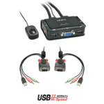 Lindy 2 Port VGA, USB 2.0 & Audio Cable KVM Switch