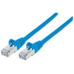 Intellinet Network Patch Cable, Cat6, 0.5m, Blue, Copper, S/FTP, LSOH / LSZH, PVC, RJ45, Gold Plated Contacts, Snagless, Booted, Lifetime Warranty, Polybag