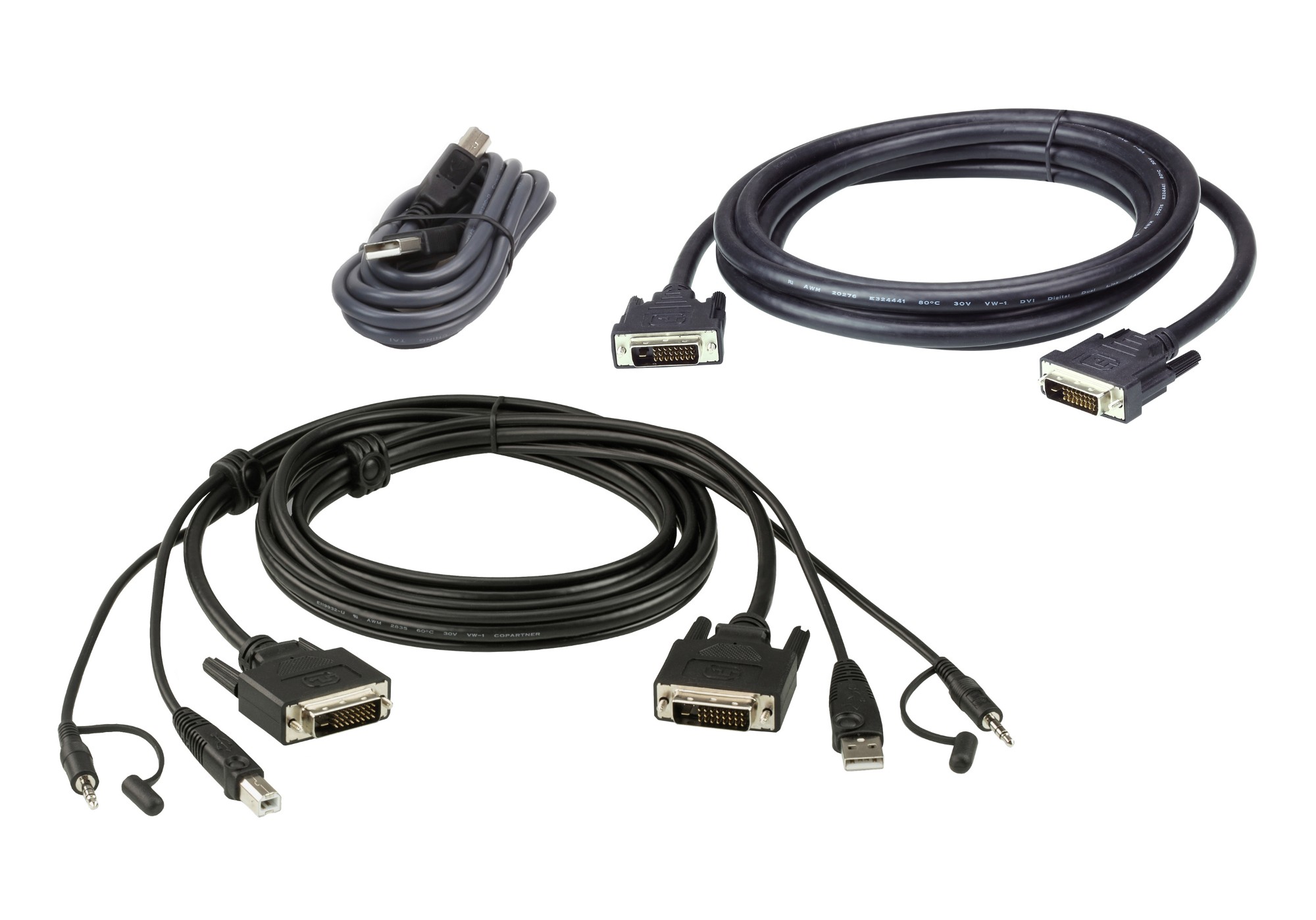 ATEN 1,8 m USB DVI-D Dual Link Dual Display Secure KVM Cable Kit