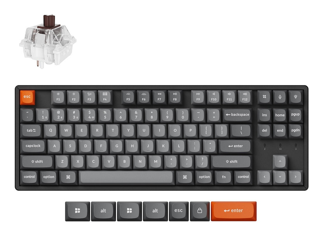 Keychron K8 Max keyboard Universal USB + RF Wireless + Bluetooth QWERTY UK English Black