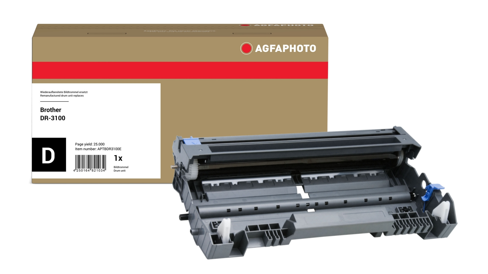 AgfaPhoto Compatible Drum Unit. Replacement for Brother DR-3100. 25000