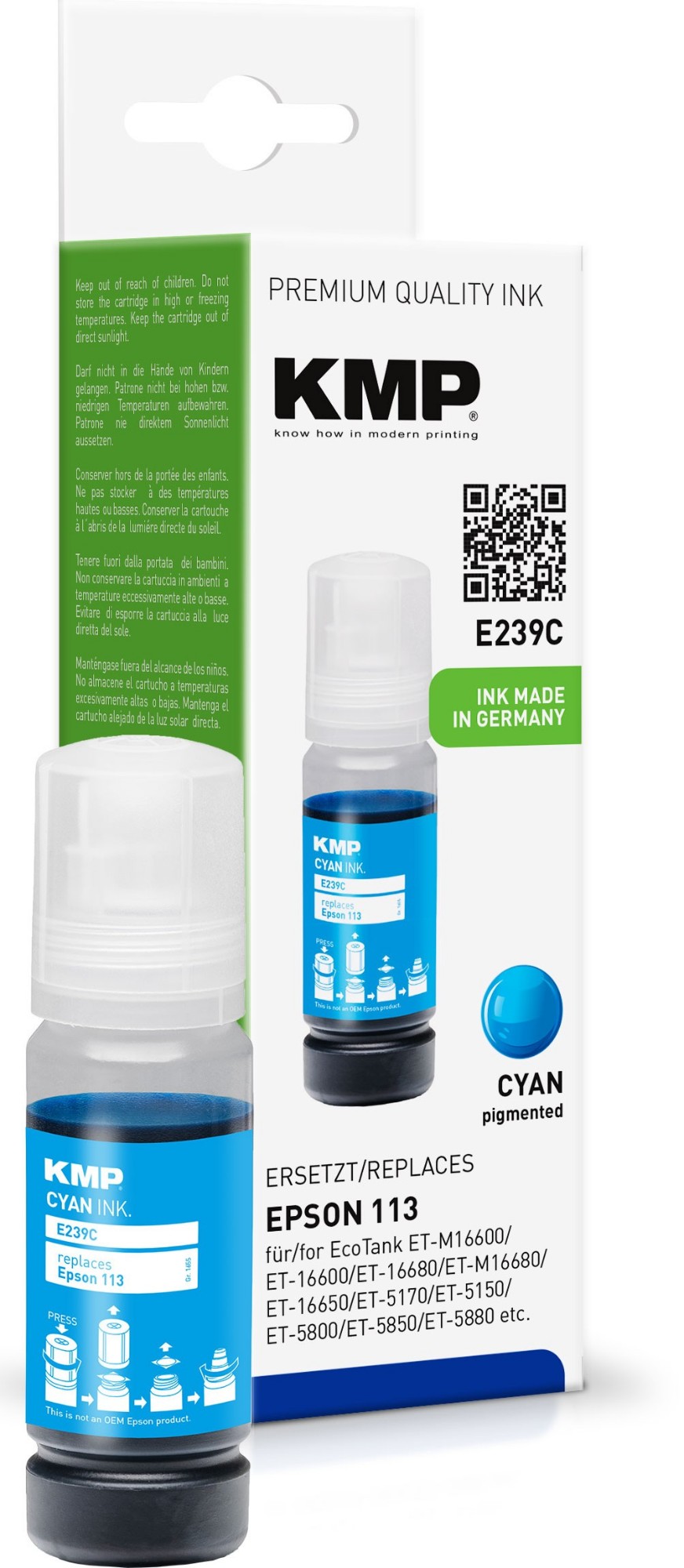 KMP 1655,0003 ink cartridge 1 pc(s) Compatible Cyan