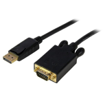 StarTech.com 6 ft DisplayPort to VGA Adapter Converter Cable – DP to VGA 1920x1200 - Black