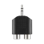 Belkin Portable Audio Adapter 3.5mm/2xRCA M/F Black