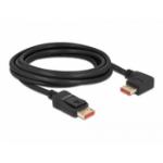 DeLOCK DisplayPort cable male straight to male 90° right angled 8K 60 Hz 3 m