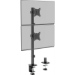 VONHAUS Vertical Double Monitor Stand for 13-32" Screens, Twin Monitor Mount with Clamp, Height Adjustable, Easy Assemble Stand with Full Tilt, Rotation & Swivel Arms, VESA 75x75 & 100x100mm