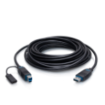 C2G C2G30090 USB cable USB 3.2 Gen 2 (3.1 Gen 2) 1500" (38.1 m) USB A USB B/USB C Black