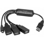 EXC 021210 interface hub USB 2.0 480 Mbit/s Black