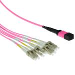 ACT 2 meter Multimode 50/125 OM4 fanout patchkabel 1 X MTP female - 4 X LC duplex 8 vezels
