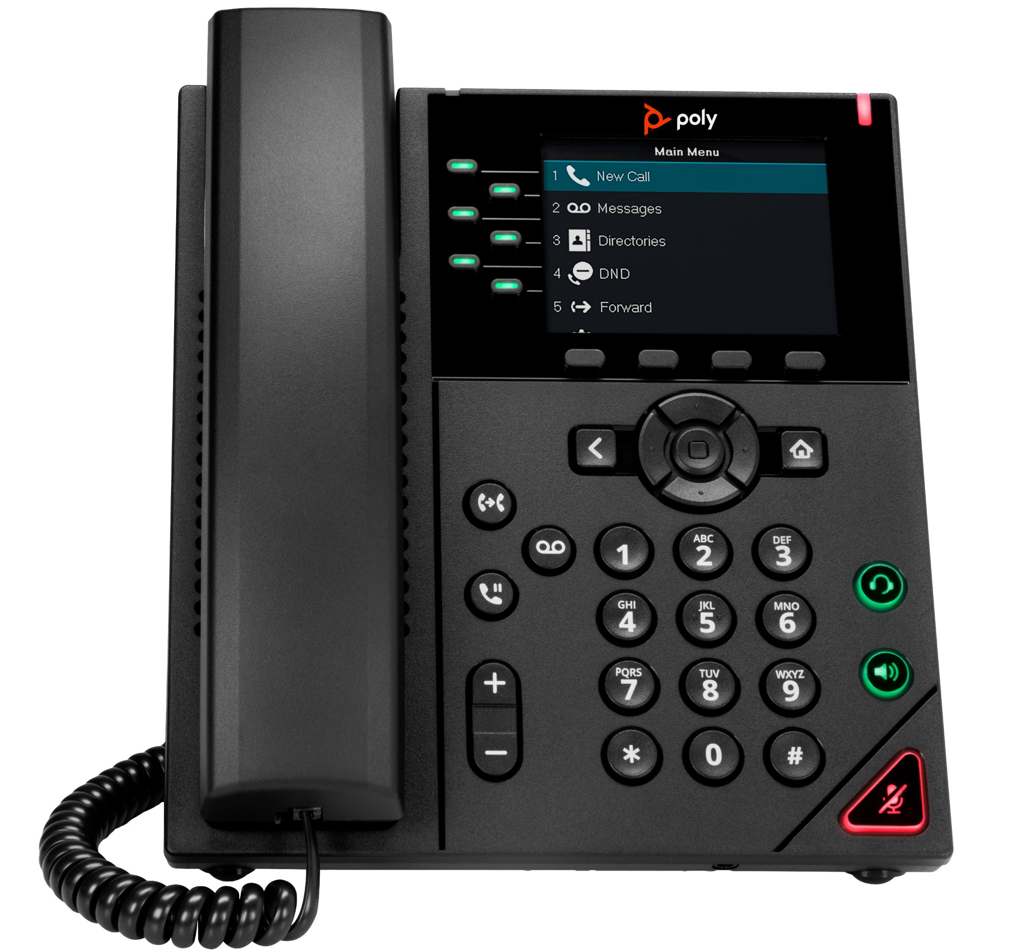 VVX 350 6-Line IP Phone and PoE-enabled