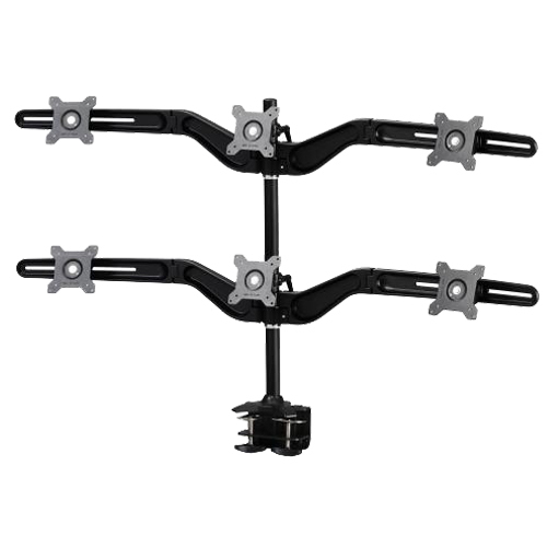 Amer AMR6C monitor mount / stand 61 cm (24") Clamp Black