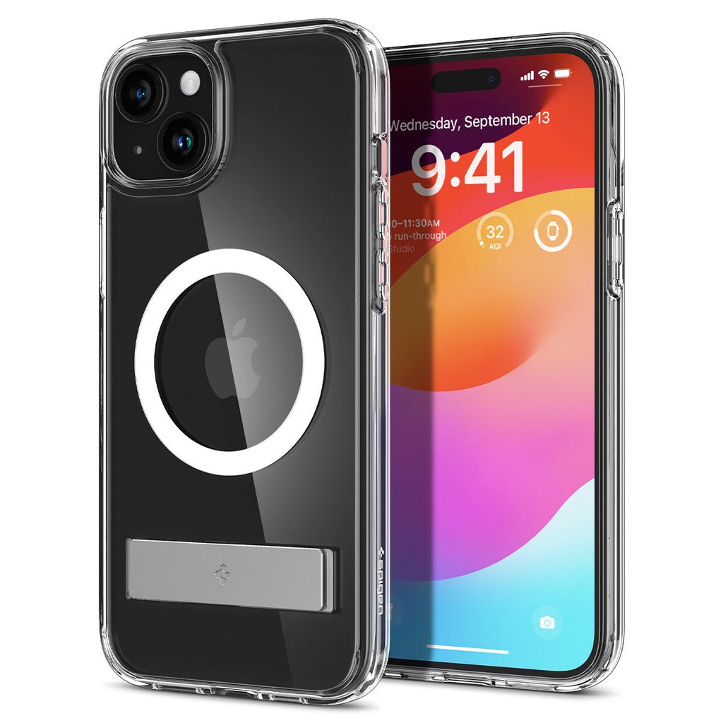 EU Product - iPhone 15 Plus Ultra Hybrid Case S Magsafe Case With Stand - Crystal Clear thumbnail