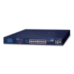 PLANET 12-Port 10/100TX 802.3at PoE Unmanaged Fast Ethernet (10/100) Power over Ethernet (PoE) 1U Blue