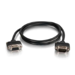 C2G 3ft CMG-Rated DB9 Low Profile Cable M-F serial cable Black 0.9144 m DB9 M DB9 F