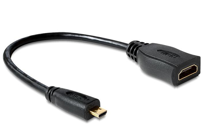 Image of DeLOCK 65391 HDMI cable 0.23 m HDMI Type A (Standard) HDMI Type D...