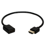 QVS HDMI UltraHD 4K, 1ft HDMI cable 11.8" (0.3 m) HDMI Type A (Standard) Black
