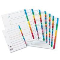 Image of Concord Classic Index 1-31 A4 180gsm Board White with Coloured...