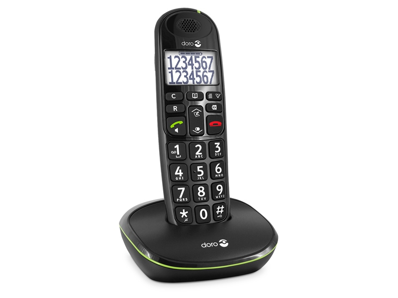 Image of Doro PhoneEasy 110 DECT telephone Caller ID Black