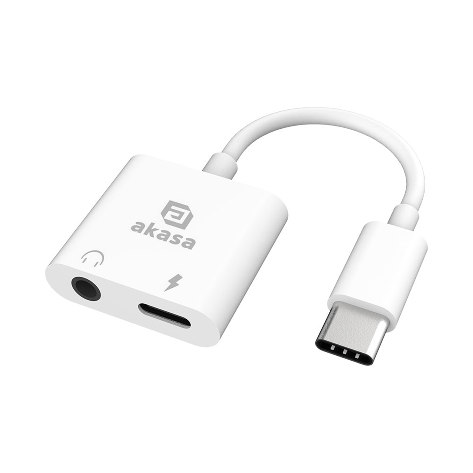 Image of Akasa Type-C to 3.5mm Headphone Jack & Charger Adapter,...