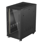 Lanberg FF01-6022-12B rack 22U Vrijstaande rek Zwart