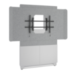 Middle Atlantic ForumTM Floor-to-Wall Mounted 48" (2-Bay) Display Stand for (1) 66" to 75" Display, Light Finish