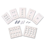 C2G 1-Port Multimedia Keystone Wall Plate - White