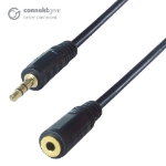 connektgear 2m 3.5mm Stereo Jack Audio Extension Cable - Male to Female - Gold Connectors