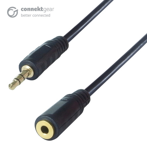 connektgear 2m 3.5mm Stereo Jack Audio Extension Cable - Male to Femal