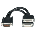 C2G LFH-59 M / 2 DVI-I F Cable 0.2m DMS Black