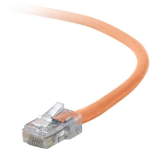 Belkin Cat5e, 25ft, 1 x RJ-45, 1 x RJ-45, Orange networking cable 7.62 m