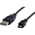 Astrotek 1m Mini USB/ USB cable USB A Mini-USB B Black