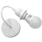 Smithie E27 White Screw Pendant Fitting