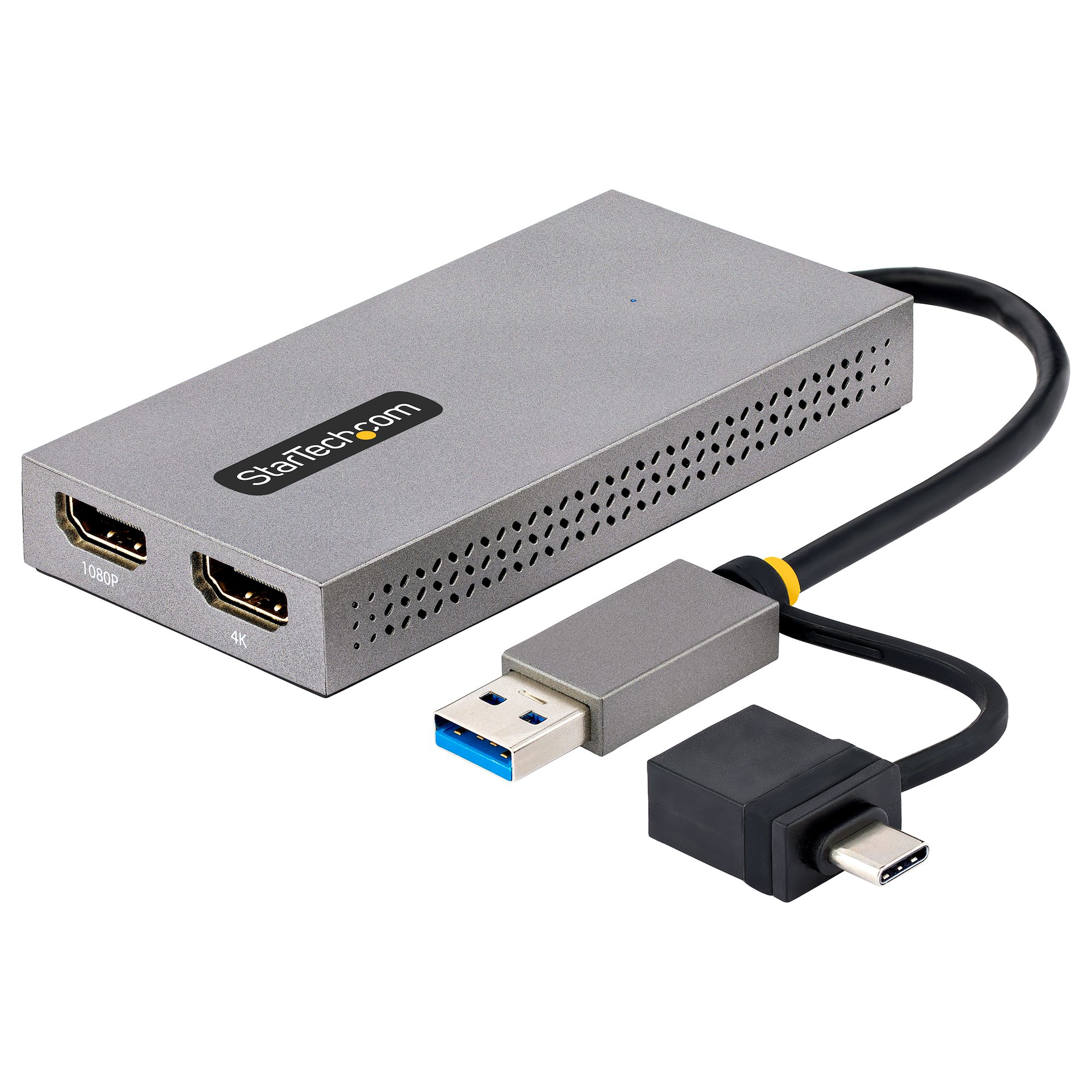 Image of StarTech.com USB to Dual HDMI Adapter, USB A/C to 2x HDMI Displays...