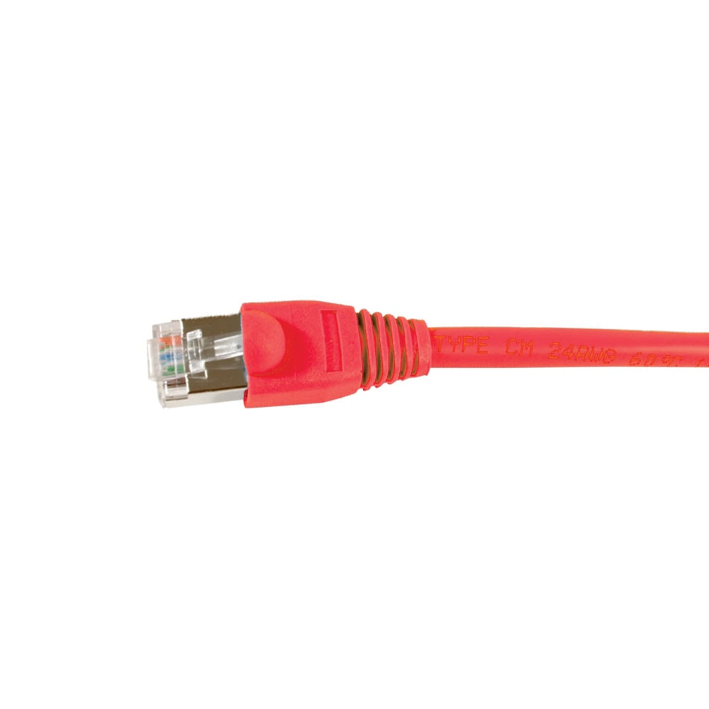 Videk Booted Cat5e STP RJ45 to RJ45 Cross Wired Patch Cable Red 1Mtr
