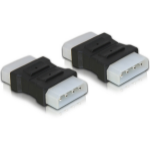 DeLOCK 65044 tussenstuk voor kabels 4-pin Molex Zwart