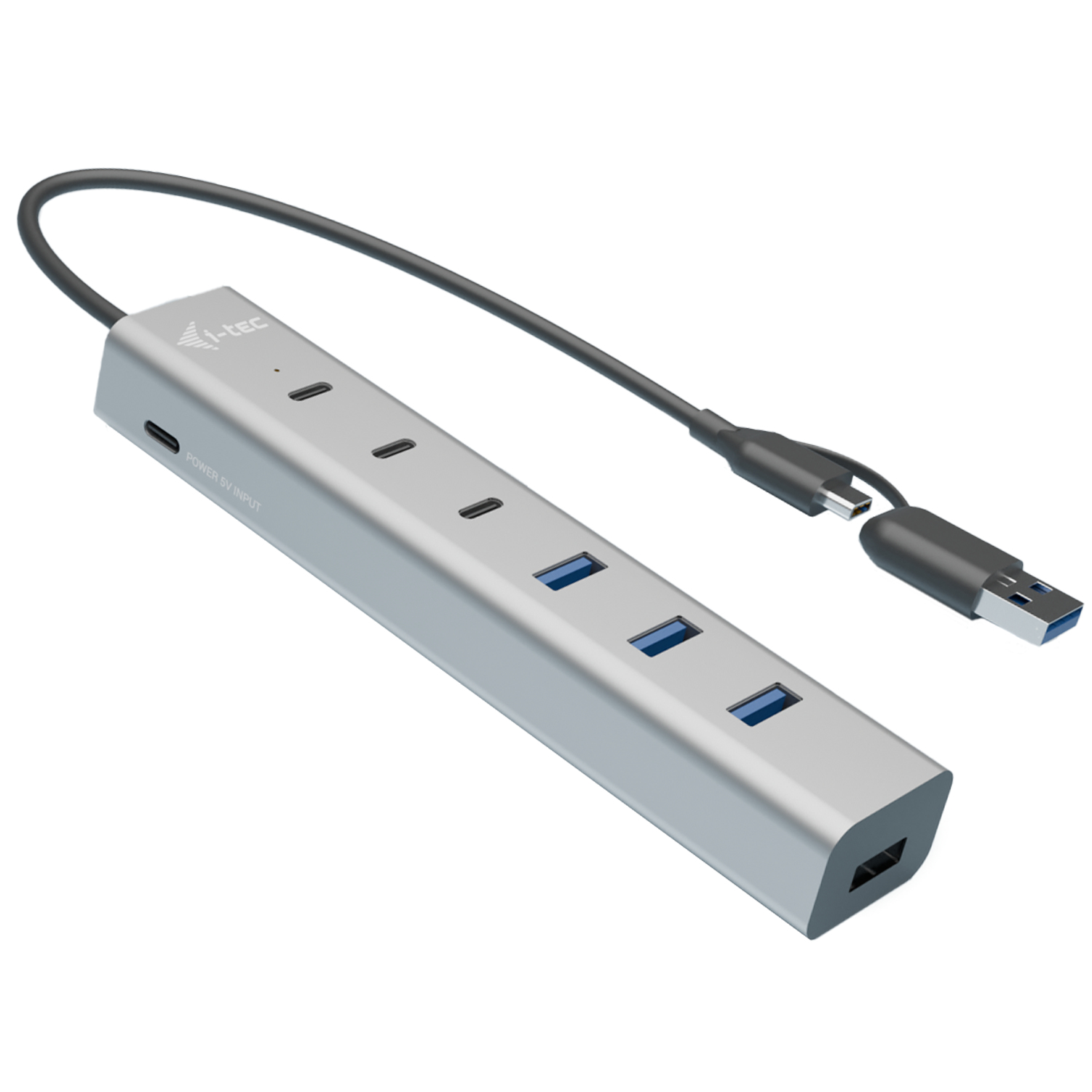 i-tec USB-C/USB-A Charging Metal HUB 7 Port (3x USB-C. 4x USB-A)