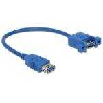 DeLOCK 0.25m 2xUSB3.0-A USB-kabel USB 3.2 Gen 1 (3.1 Gen 1) 0,25 m USB A Blauw