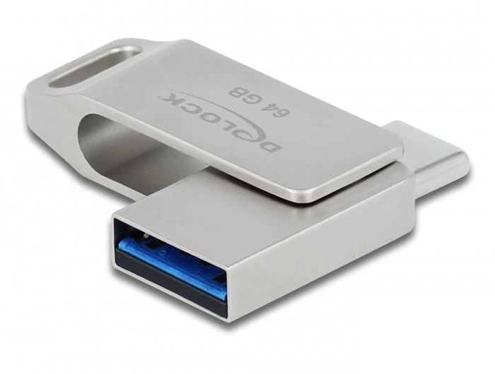 DeLOCK 54075 USB flash drive 64 GB USB Type-A / USB Type-C 3.2 Gen...