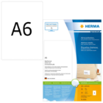 HERMA Address labels Premium sheetsize A6 105x148 mm white paper matt 800 pcs.